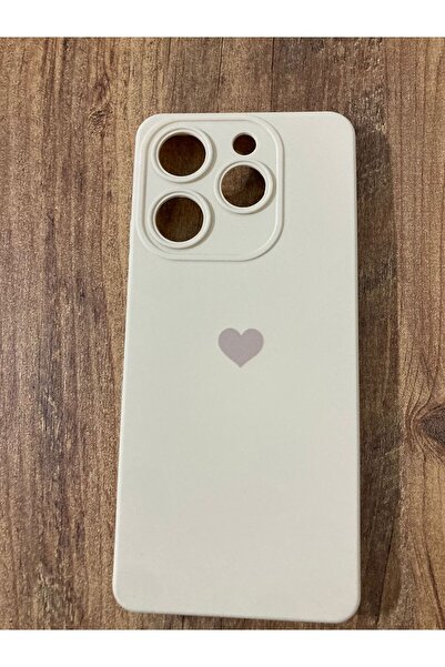 Newon Tecno Spark 10 Pro Heart Printed Inside Velour Silicone Phone Case Cover
