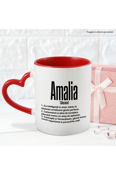StoryGift Romania Mug With Name Amalia, and Motivational Message, Funny, Charismatic, Wise,, With, STG
