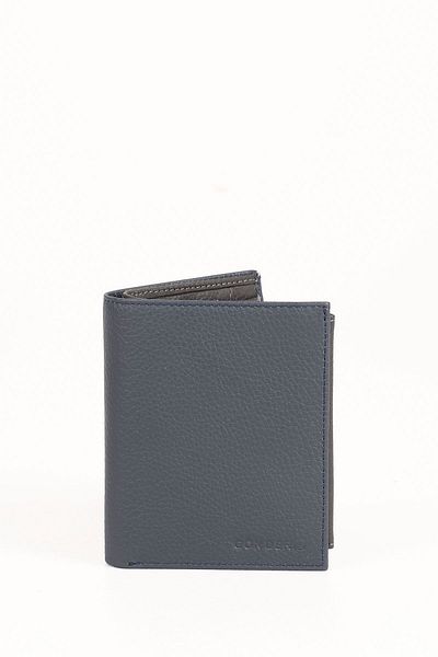 GÖNDERİ(R) Navy Blue Anthracite Gön Genuine Leather Men's Vertical Wallet 06102