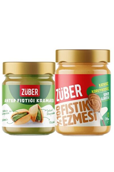 Züber Antep Fıstığı Kreması 200 g + %100 Fıstık Ezmesi 315 g