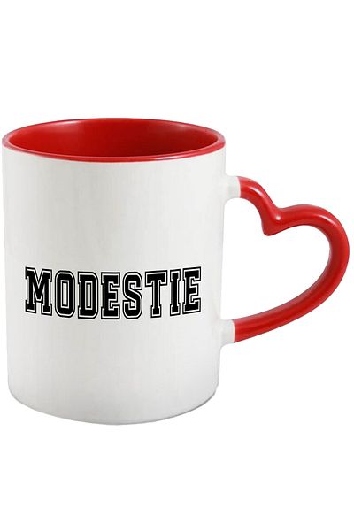 StoryGift Romania Modesty Mug, Motivational Message, Inspirational Text, Self Care, 330ml, Ceramic, With ,STG