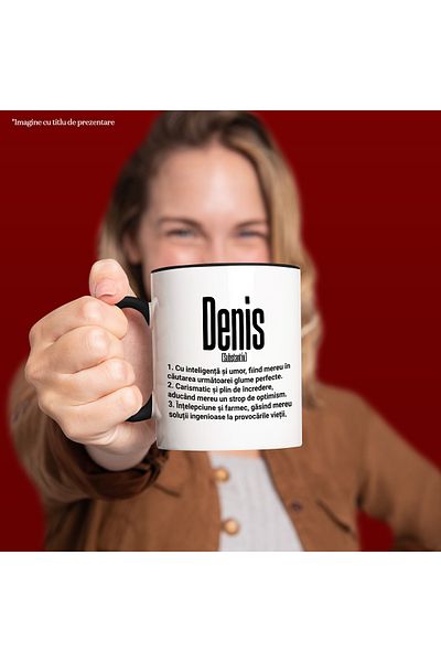 StoryGift Romania Mug With Name Denis, Intelligence, Humor, Charismatic, Wise, Personalized, Cad, With, STG