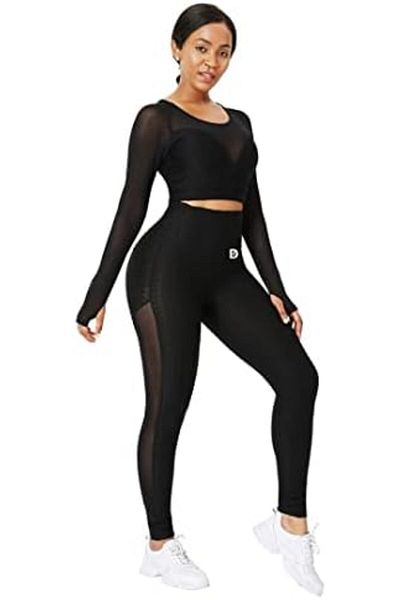 Dee-Trimmer Dee Trimmer Lady Lisa Mesh Active Wear Track Suit for Women Sports Fitness Workout and Yoga