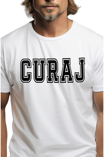 StoryGift Romania Tricou bărbătesc Curaj, mesaj motivațional, text inspirațio...