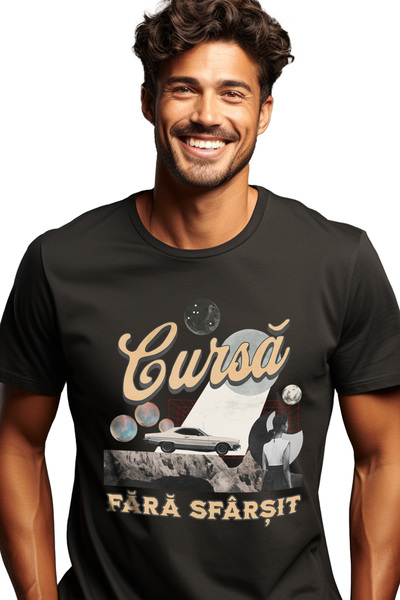 StoryGift Romania Tricou bărbătesc Endless Race Car Speed ​​Adrenaline Abstra...