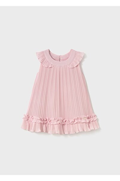 MAYORAL Kız Bebek Pileli Şifon Elbise