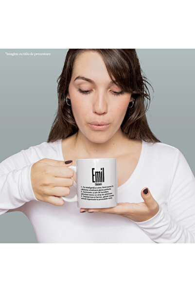 StoryGift Romania Mug With Name Emil, Intelligence, Humor, Charismatic, Wise, Personalized, Gift, With,STG