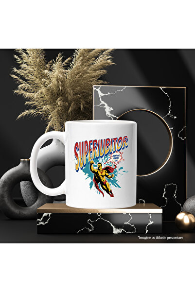 StoryGift Romania Super Lover Superhero I'm Here For You Mug, 330ml, Ceramic with White Handle, With M,STG