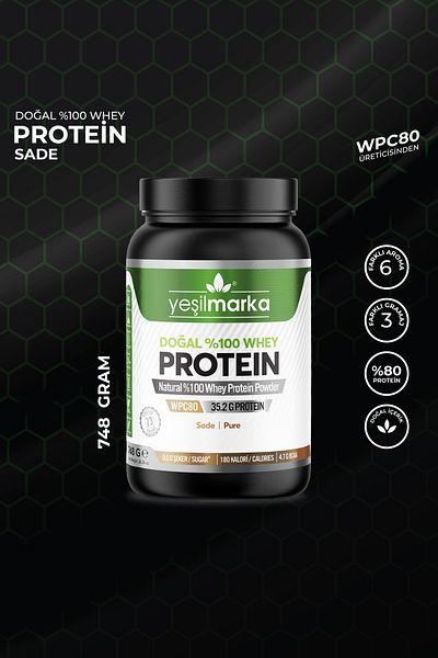 yeşilmarka Natural Whey Protein Powder - Simple 748g