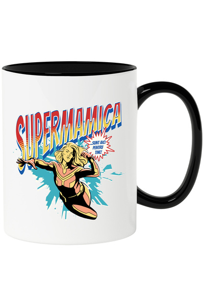 StoryGift Romania Cana Super Mamica, SuperErou Sunt Aici Pentru Tine, 330ml, ...