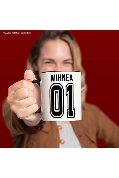 StoryGift Romania Mug With Text Mihnea, and Number 01, Best, Appreciation, Personalized, 330m, With,STG