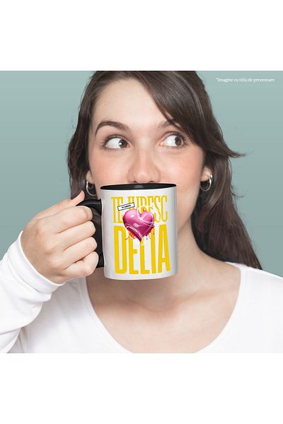 StoryGift Romania I Love You Delia Mug, Love, Heart, Love, Valentine's Day, Dragobete, Vale, With, STG