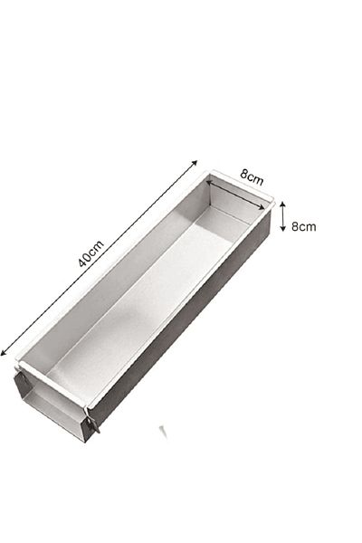 intime endüstriyel mutfak Steel Front Slide Tiramisu Pastry Cake Brownie Mold 40X8X8 cm