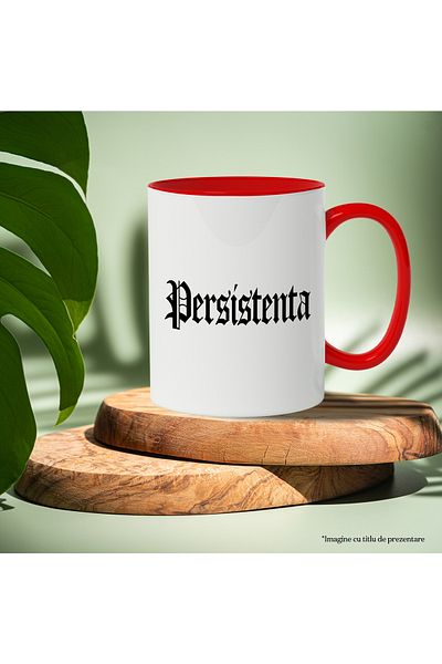 StoryGift Romania Persistence Mug, Motivational Message, Word, Inspirational Text, Self Care, 330, With ,STG