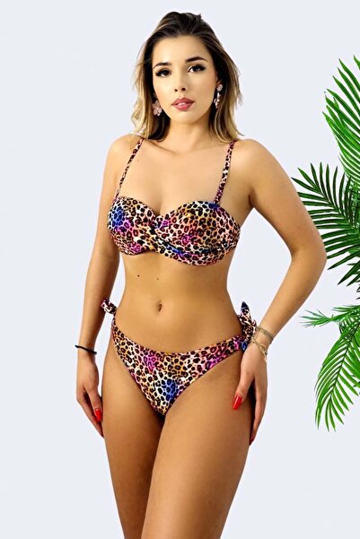 FashionForYou Costum de baie doua piese ZANZA, cu slip reglabil si sutien pus...