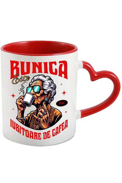 StoryGift Romania Grandma Mug Cool With Coffee Mug Text Grandma Is A Coffee Lover, Ceramics, With ,STG