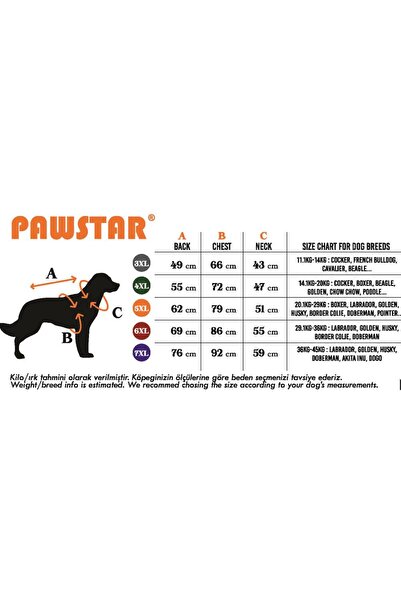 Pawstar Cute Bears Büyük Köpek Tişörtü - Köpek Kıyafeti (15 KG-45 KG)