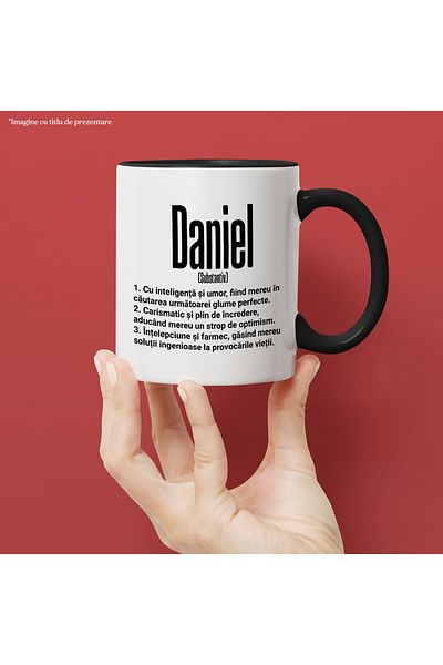 StoryGift Romania Mug With Name Daniel, Intelligence, Humor, Charismatic, Wise, Personalized, Like, With, STG