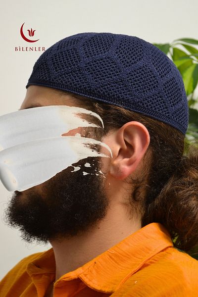 Bilenler Men's Knitted Skullcap |   Breathable Standard Size Skullcap Ideal for Hajj and Umrah (5 Pieces)