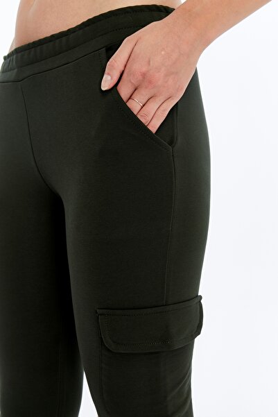 AXXEL Γυναικείο Χακί Φούτερ με Κάλυμμα και Τσέπες P-1759