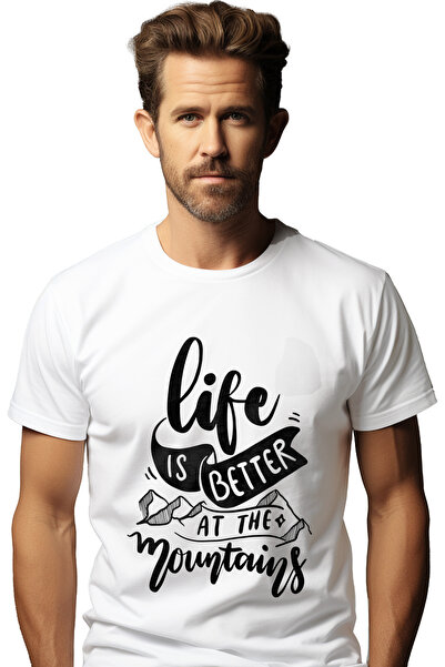 StoryGift Romania Men's T-shirt with the text "Life is better in the mountain...