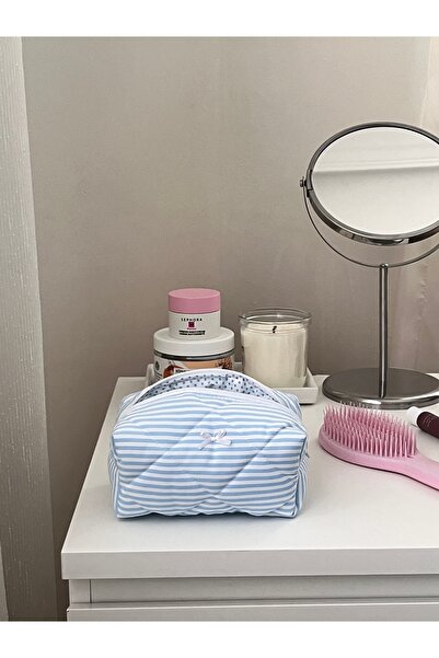 Lulishop Малка синя лента от плат за грим