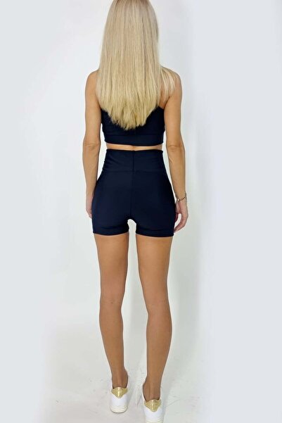 FashionForYou Compleu sport EOS, top si pantaloni scurti, negru