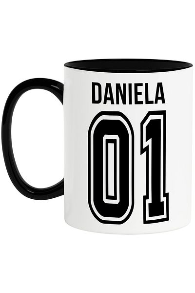 StoryGift Romania Mug With Text Daniela, And Number 01, Best, Appreciation, Personalized, 33, With, STG