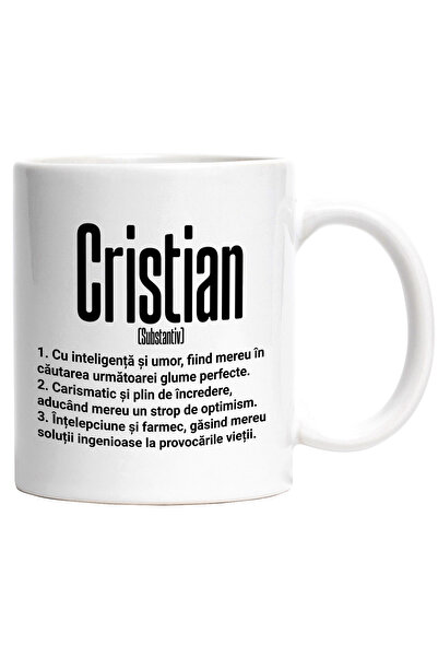 StoryGift Romania Cana Cu Numele Cristian, Inteligenta, Umor, Carismatic, Int...
