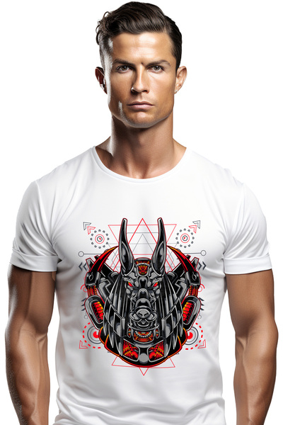 StoryGift Romania Tricou bărbătesc cu Anubis, Mecha, Geometrie, SF, Dumnezeu,...