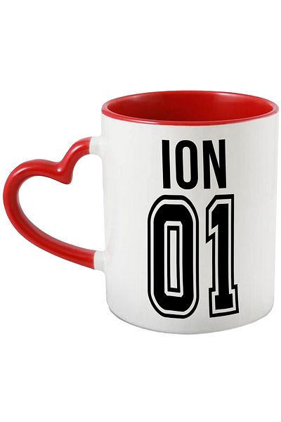 StoryGift Romania Mug With Text Ion, and Number 01, Best, Appreciation, Personalized, 330ml, , With ,STG