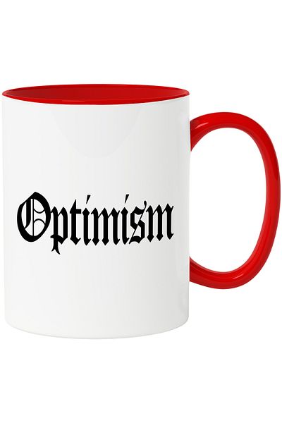 StoryGift Romania Optimism Mug, Motivational Message, Word, Inspirational Text, Self Care, 330ml,, With ,STG