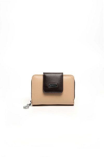 Silver Polo Silver & Polo Dark Beige - Brown Sp935 Women's Wallet & Card Holder