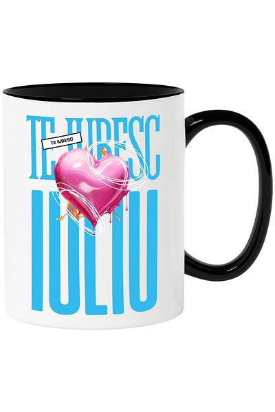 StoryGift Romania I Love You Mug July, Love, Heart, Love, Valentine's Day, Dragobete, Vale, With, STG