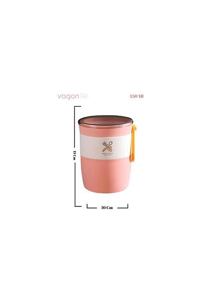 Vagonlife Vagon Steel Lunch Box 450 ml Pink