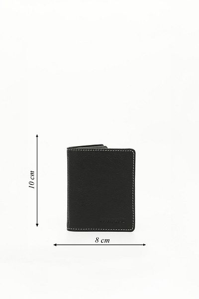 GÖNDERİ(R) BLACK ANTHRACITE Genuine Leather Unisex Card Holder 06499