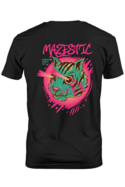 StoryGift Romania Tricou bărbătesc cu schelete de craniu, pisică monstru cu o...