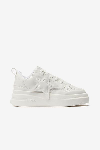 Seniorah White Skin Star Patterned Women's Sports Shoes