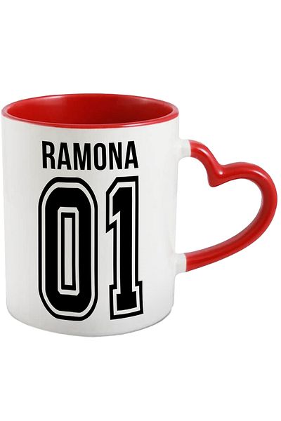 StoryGift Romania Mug With Text Ramona, and Number 01, Best, Appreciation, Personalized, 330, With,STG