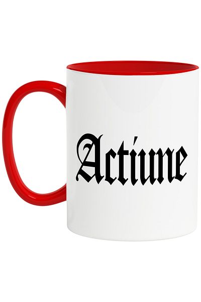 StoryGift Romania Action Mug, Motivational Message, Word, Inspirational Text, Self Care, 330ml, , With ,STG