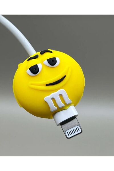 Bestofcase حامي كابل M&M's باللون الأصفر