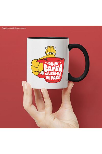 StoryGift Romania Grafield Cat Mug With Huge Red Coffee Mug Funny Text Give Me Coffee And, With ,STG