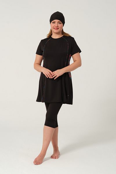 TESMAY Plus Size Half Closed Swimsuit