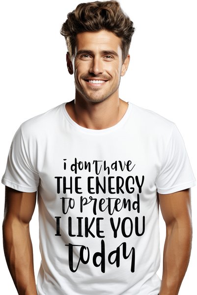StoryGift Romania Ανδρικό T-shirt για όσους δεν έχουν την ενέργεια να προσποι...