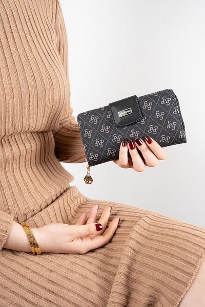 Silver Polo Silver & Polo Smoked - Black Sp928 Women's Wallet & Card Holder