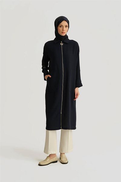 Armine Accessory Detailed Ferace 25Yh505 Navy Blue