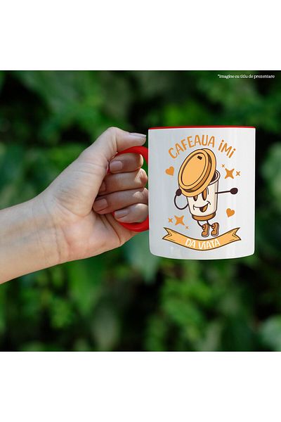 StoryGift Romania Coffee Mug with Modern Dance Position Text Coffee Gives Me Life, Ceramic, With ,STG