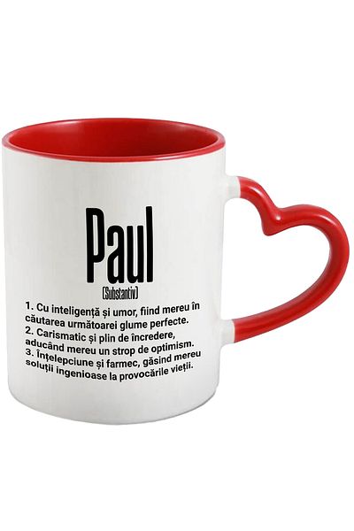 StoryGift Romania Mug With Name Paul, Intelligence, Humor, Charismatic, Wise, Personalized, Gift, With,STG