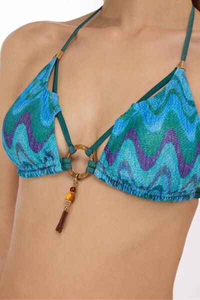 AYYILDIZ 5633 Blue Glitter Bikini Set