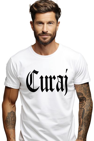 StoryGift Romania Men's T-shirt Courage, Motivational Message, Word, Inspirational Text, Self Care with printSTG